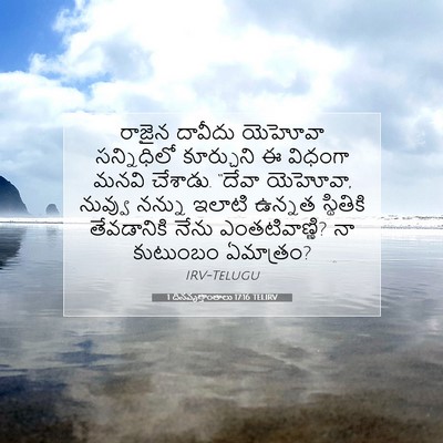 Picture 07 - 1 దినవృత్తాంతాలు 17:16 TELIRV - రాజైన దావీదు - Bible Verse Picture