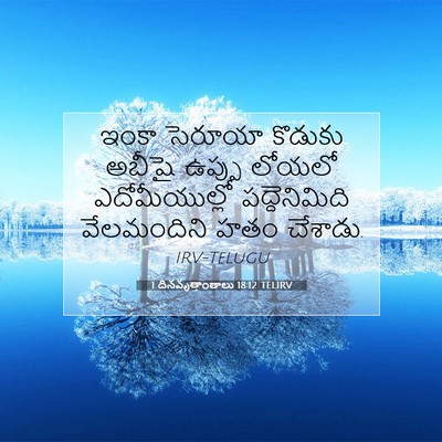 Picture 07 - 1 దినవృత్తాంతాలు 18:12 TELIRV - ఇంకా సెరూయా - Bible Verse Picture