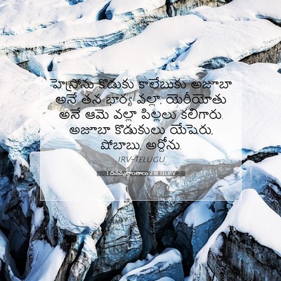 Picture 07 - 1 దినవృత్తాంతాలు 2:18 TELIRV - హెస్రోను కొడుకు - Bible Verse Picture