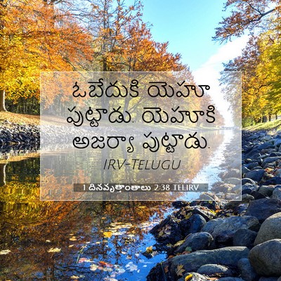 Picture 07 - 1 దినవృత్తాంతాలు 2:38 TELIRV - ఓబేదుకి యెహూ - Bible Verse Picture