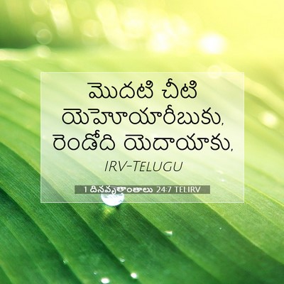 Picture 07 - 1 దినవృత్తాంతాలు 24:7 TELIRV - మొదటి చీటి - Bible Verse Picture