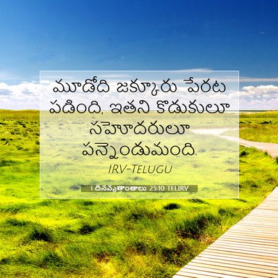 Picture 07 - 1 దినవృత్తాంతాలు 25:10 TELIRV - మూడోది జక్కూరు - Bible Verse Picture