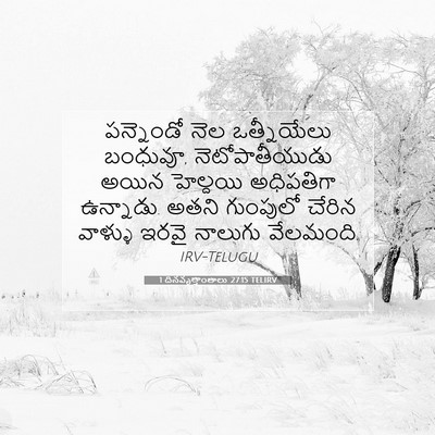 Picture 07 - 1 దినవృత్తాంతాలు 27:15 TELIRV - పన్నెండో నెల - Bible Verse Picture