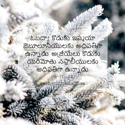 Picture 07 - 1 దినవృత్తాంతాలు 27:19 TELIRV - ఓబద్యా కొడుకు - Bible Verse Picture