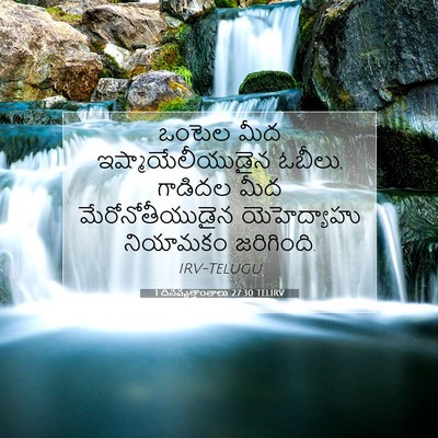 Picture 07 - 1 దినవృత్తాంతాలు 27:30 TELIRV - ఒంటెల మీద - Bible Verse Picture