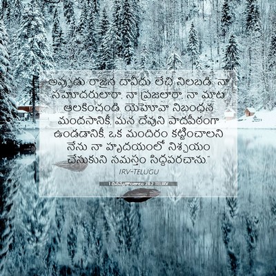 Picture 07 - 1 దినవృత్తాంతాలు 28:2 TELIRV - అప్పుడు రాజైన - Bible Verse Picture
