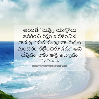 Picture 07 - 1 దినవృత్తాంతాలు 28:3 TELIRV - అయితే “నువ్వు - Bible Verse Picture