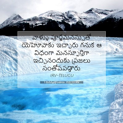 Picture 07 - 1 దినవృత్తాంతాలు 29:9 TELIRV - వాళ్ళు - Bible Verse Picture