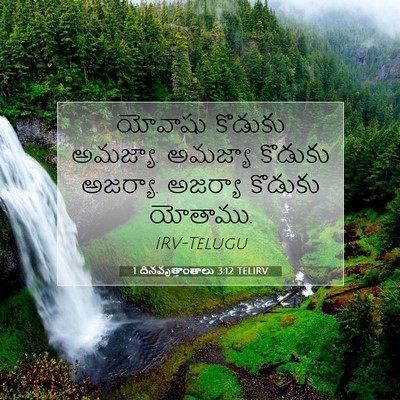 Picture 07 - 1 దినవృత్తాంతాలు 3:12 TELIRV - యోవాషు కొడుకు - Bible Verse Picture