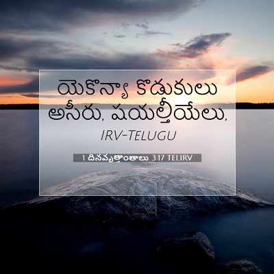 Picture 07 - 1 దినవృత్తాంతాలు 3:17 TELIRV - యెకొన్యా కొడుకులు - Bible Verse Picture
