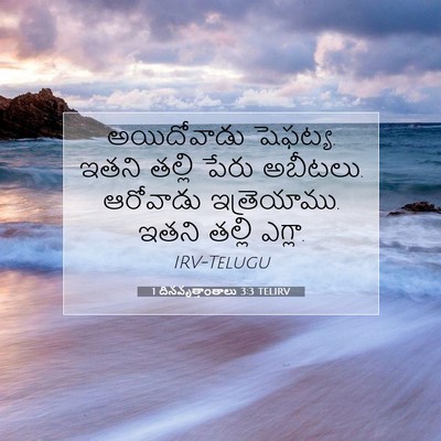 Picture 07 - 1 దినవృత్తాంతాలు 3:3 TELIRV - అయిదోవాడు షెఫట్య. - Bible Verse Picture