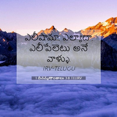 Picture 07 - 1 దినవృత్తాంతాలు 3:8 TELIRV - ఎలీషామా, ఎల్యాదా, - Bible Verse Picture