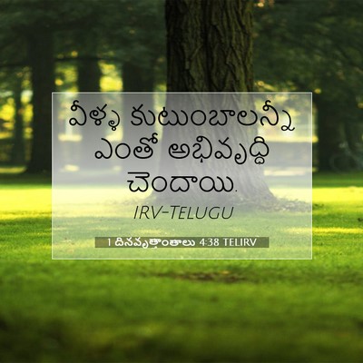 Picture 07 - 1 దినవృత్తాంతాలు 4:38 TELIRV - వీళ్ళ - Bible Verse Picture