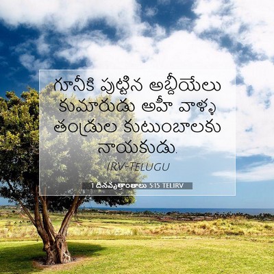 Picture 07 - 1 దినవృత్తాంతాలు 5:15 TELIRV - గూనీకి పుట్టిన - Bible Verse Picture