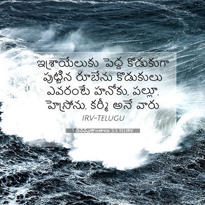 Picture 07 - 1 దినవృత్తాంతాలు 5:3 TELIRV - ఇశ్రాయేలుకు పెద్ద - Bible Verse Picture