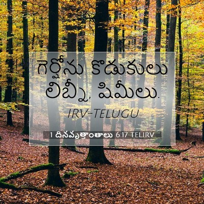 Picture 07 - 1 దినవృత్తాంతాలు 6:17 TELIRV - గెర్షోను కొడుకులు - Bible Verse Picture