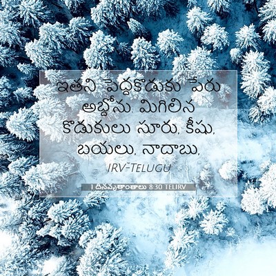 Picture 07 - 1 దినవృత్తాంతాలు 8:30 TELIRV - ఇతని పెద్దకొడుకు - Bible Verse Picture
