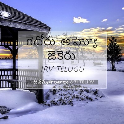 Picture 07 - 1 దినవృత్తాంతాలు 8:31 TELIRV - గెదోరు, అహ్యో, - Bible Verse Picture