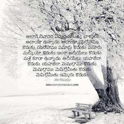 Picture 07 - 1 దినవృత్తాంతాలు 9:12 TELIRV - అలాగే నివాసం - Bible Verse Picture
