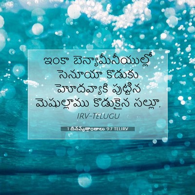 Picture 07 - 1 దినవృత్తాంతాలు 9:7 TELIRV - ఇంకా - Bible Verse Picture
