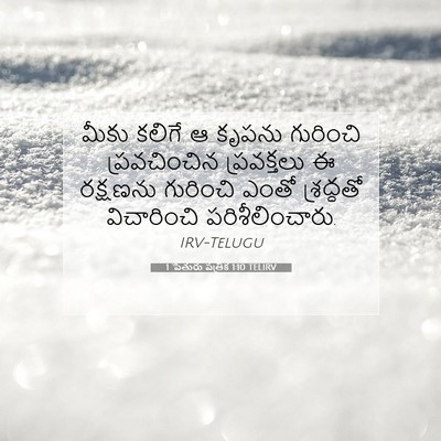 Picture 07 - 1 పేతురు పత్రిక 1:10 TELIRV - మీకు కలిగే ఆ కృపను - Bible Verse Picture