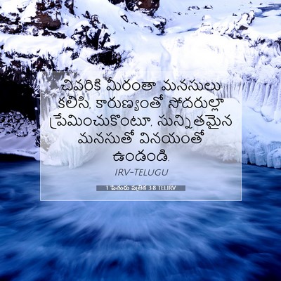 Picture 07 - 1 పేతురు పత్రిక 3:8 TELIRV - చివరికి మీరంతా - Bible Verse Picture