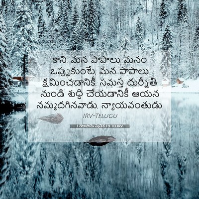 Picture 07 - 1 యోహాను పత్రిక 1:9 TELIRV - కాని, మన పాపాలు మనం - Bible Verse Picture