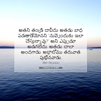 Picture 07 - 1 రాజులు 1:6 TELIRV - అతని తండ్రి - Bible Verse Picture