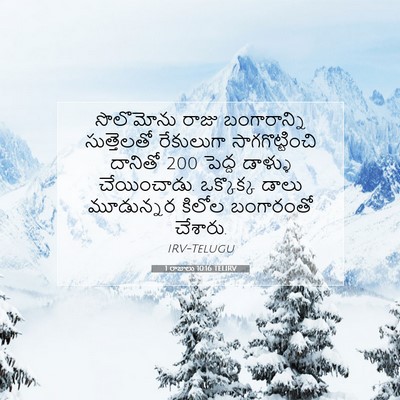 Picture 07 - 1 రాజులు 10:16 TELIRV - సొలొమోను రాజు - Bible Verse Picture