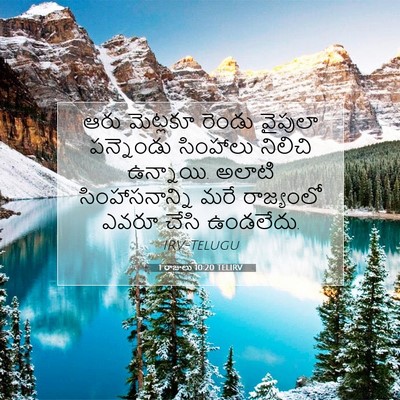 Picture 07 - 1 రాజులు 10:20 TELIRV - ఆరు మెట్లకూ రెండు - Bible Verse Picture