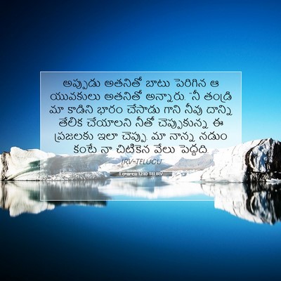 Picture 07 - 1 రాజులు 12:10 TELIRV - అప్పుడు అతనితో - Bible Verse Picture
