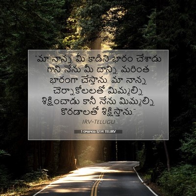 Picture 07 - 1 రాజులు 12:14 TELIRV - “మా నాన్న మీ - Bible Verse Picture