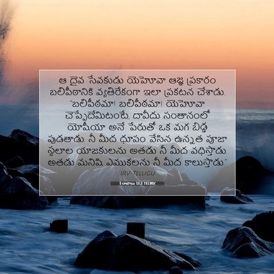 Picture 07 - 1 రాజులు 13:2 TELIRV - ఆ దైవ సేవకుడు - Bible Verse Picture