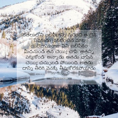 Picture 07 - 1 రాజులు 13:4 TELIRV - బేతేలులోని - Bible Verse Picture