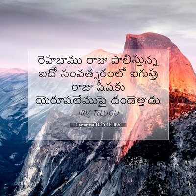 Picture 07 - 1 రాజులు 14:25 TELIRV - రెహబాము రాజు - Bible Verse Picture