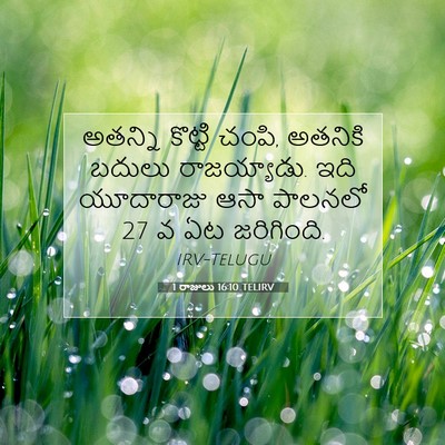 Picture 07 - 1 రాజులు 16:10 TELIRV - అతన్ని కొట్టి - Bible Verse Picture