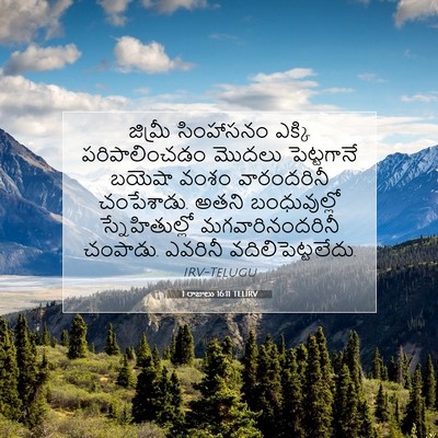 Picture 07 - 1 రాజులు 16:11 TELIRV - జిమ్రీ సింహాసనం - Bible Verse Picture
