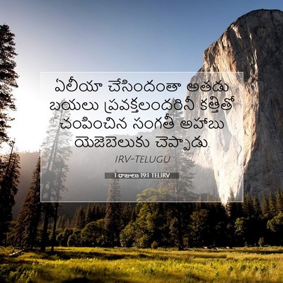 Picture 07 - 1 రాజులు 19:1 TELIRV - ఏలీయా చేసిందంతా - Bible Verse Picture