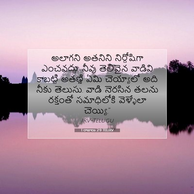 Picture 07 - 1 రాజులు 2:9 TELIRV - అలాగని అతనిని - Bible Verse Picture