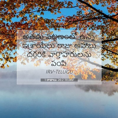 Picture 07 - 1 రాజులు 20:2 TELIRV - అతడు పట్టణంలో - Bible Verse Picture