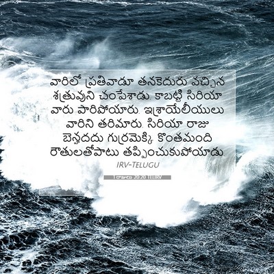 Picture 07 - 1 రాజులు 20:20 TELIRV - వారిలో ప్రతివాడూ - Bible Verse Picture