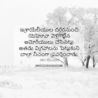 Picture 07 - 1 రాజులు 21:26 TELIRV - ఇశ్రాయేలీయుల - Bible Verse Picture