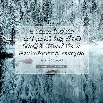 Picture 07 - 1 రాజులు 22:25 TELIRV - అందుకు మీకాయా - Bible Verse Picture