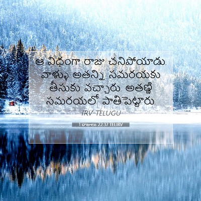 Picture 07 - 1 రాజులు 22:37 TELIRV - ఆ విధంగా రాజు - Bible Verse Picture