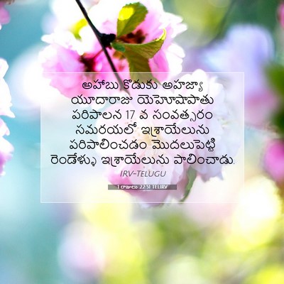Picture 07 - 1 రాజులు 22:51 TELIRV - అహాబు కొడుకు - Bible Verse Picture