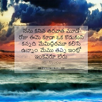 Picture 07 - 1 రాజులు 3:18 TELIRV - నేను కనిన తరవాత - Bible Verse Picture