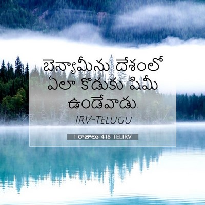 Picture 07 - 1 రాజులు 4:18 TELIRV - బెన్యామీను దేశంలో - Bible Verse Picture