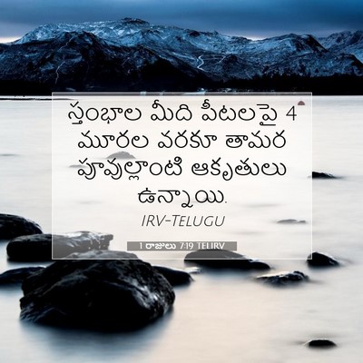 Picture 07 - 1 రాజులు 7:19 TELIRV - స్తంభాల మీది - Bible Verse Picture