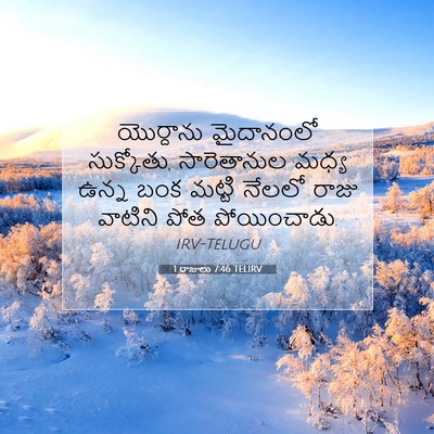 Picture 07 - 1 రాజులు 7:46 TELIRV - యొర్దాను మైదానంలో - Bible Verse Picture