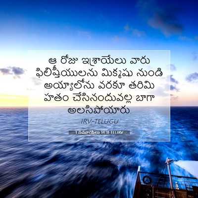 Picture 07 - 1 సమూయేలు 14:31 TELIRV - ఆ రోజు ఇశ్రాయేలు - Bible Verse Picture